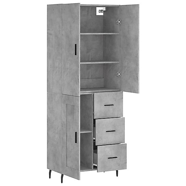 vidaXL Highboard Betongrau 69,5x34x180 cm Holzwerkstoff 3196031 günstig online kaufen