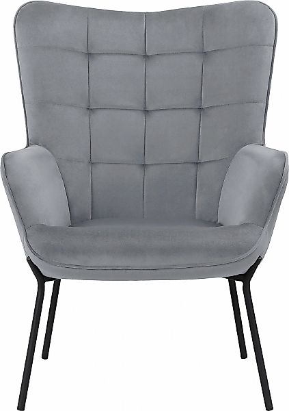 Home affaire Loungesessel "Luukas, Ohrensessel mit Metallbeinen," 1 Stk. tl günstig online kaufen