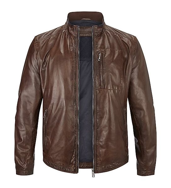 Milestone Lederjacke MSJumper aus feinem Lammleder Stehkragen mit Strickdet günstig online kaufen