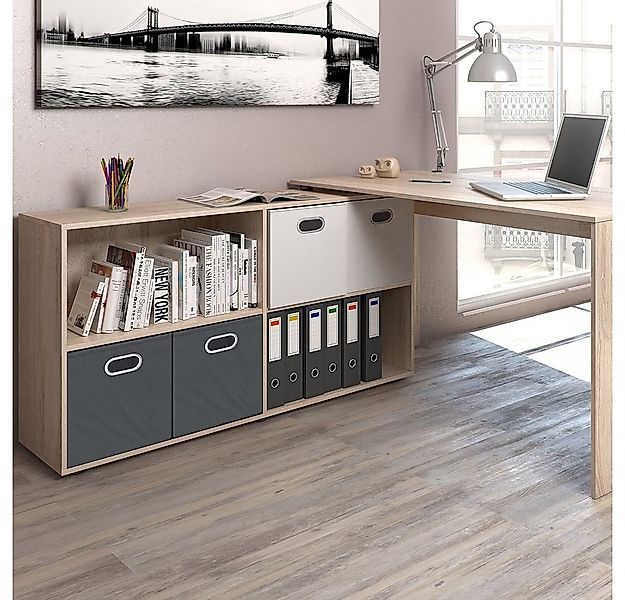 Vicco Eckschreibtisch FlexPlus, Sonoma, 137 x 60 cm (1-St), Drehbar günstig online kaufen