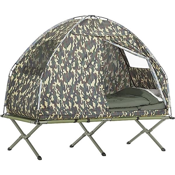 SoBuy 4in1-Zelt mit Campingliege Metall Oxford-Nylon Grau OGS32-HG günstig online kaufen