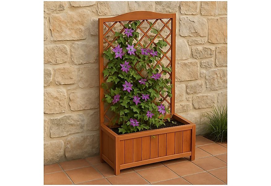 HTI-Living Pflanzkübel Pflanzkübel mit Rankgitter Heidi XL Braun (Stück, 1 günstig online kaufen