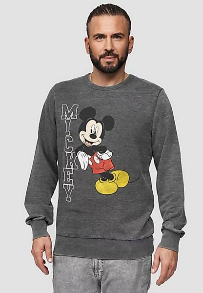Recovered Sweatshirt Disney Mickey Leaning GOTS zertifizierte Bio-Baumwolle günstig online kaufen