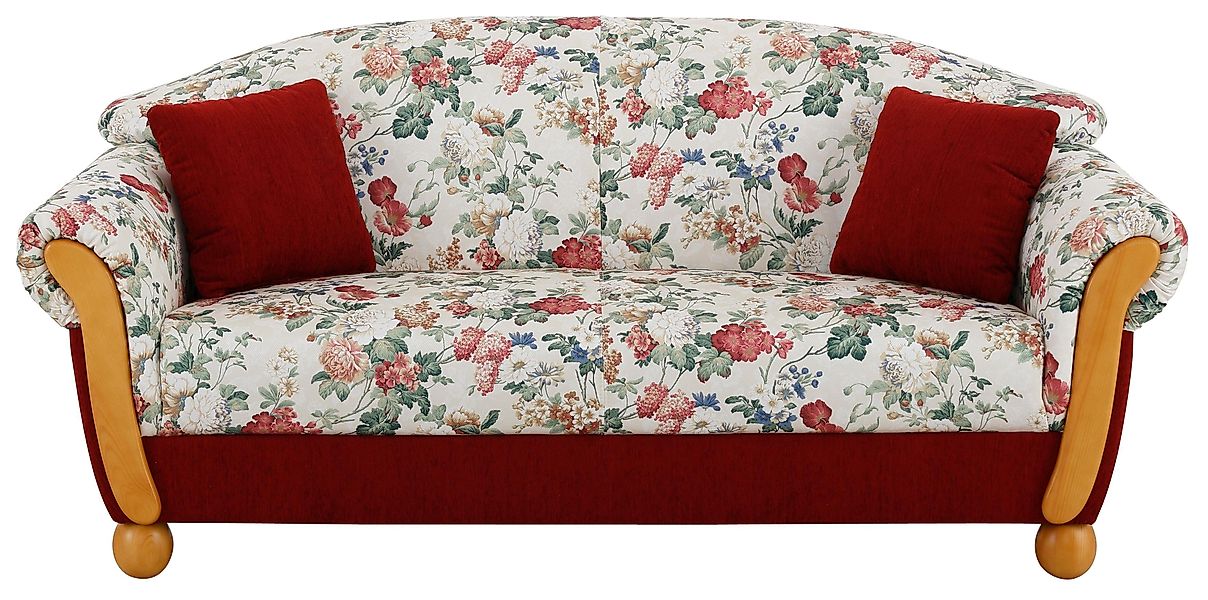 Home affaire 3-Sitzer "Milano, bequemes Sofa mit geschwungenen Armlehnen, L günstig online kaufen