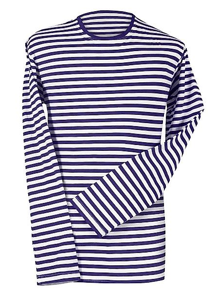thetru T-Shirt Herren Ringelshirt langarm blau-weiß günstig online kaufen