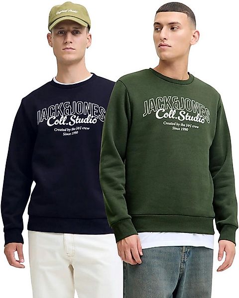 Jack & Jones Rundhalspullover (Spar-Set, 2er Pack) mit angeregter Innenseit günstig online kaufen