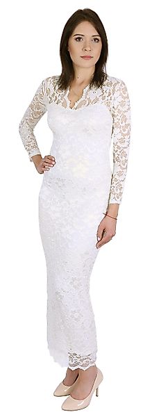 Sarcia.eu Spitzenkleid John Zack Cremefarbenes Maxikleid günstig online kaufen