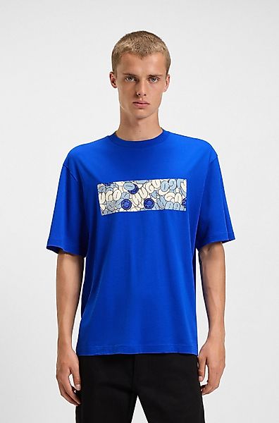 HUGO Blue T-Shirt Nurix mit coolem günstig online kaufen
