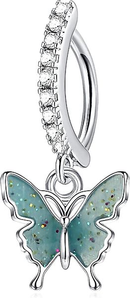 JeryWe Bauchnabelpiercing 14G Chirurgenstahl CZ Schmetterling günstig online kaufen