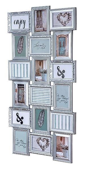 Levandeo® Bilderrahmen Collage, Bilderrahmen 18 Fotos günstig online kaufen