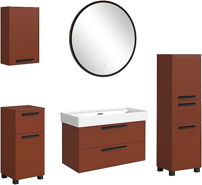 welltime Badmöbel-Set "SALVADA, 5tlg-Set, gedämpfte Scharniere, Softclose, günstig online kaufen