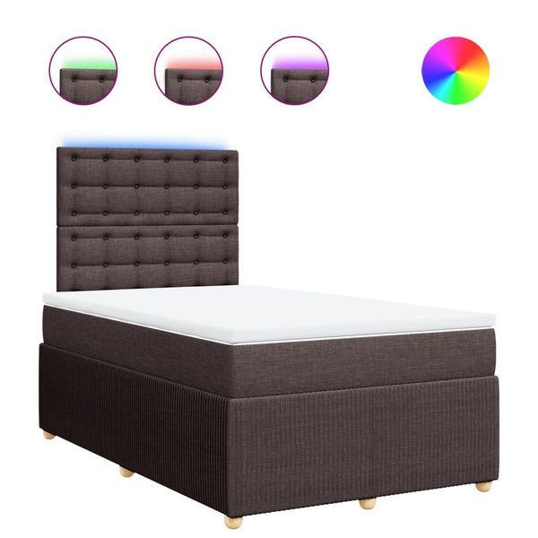 vidaXL Bett Boxspringbett mit Matratze Dunkelbraun günstig online kaufen
