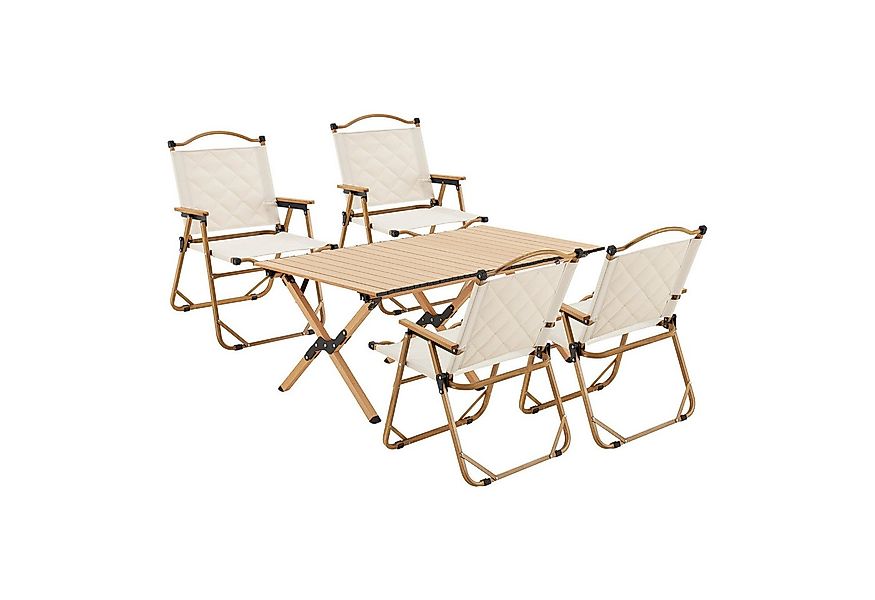 casa.pro Gartenlounge-Set, (5-tlg., 1 Tisch, 4 Stühle), »Botrugno« Textilge günstig online kaufen