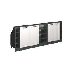 Vicco Unterschrank R-Line, Weiß Landhaus/Anthrazit, 215 günstig online kaufen