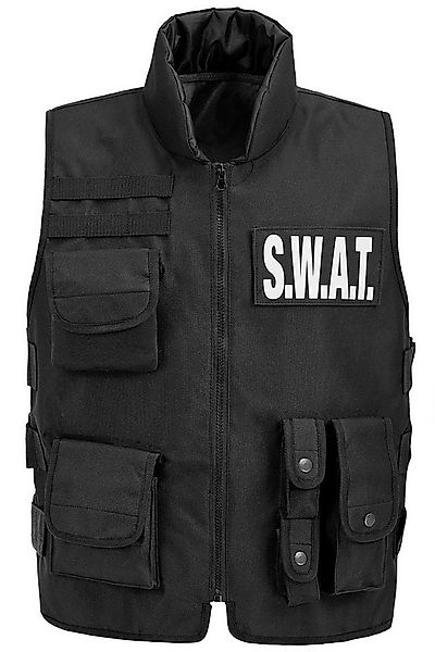 Widmann S.r.l. Polizei-Kostüm SWAT Kostüm Weste für Erwachsene, Schwarz - P günstig online kaufen