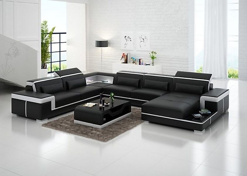 JVmoebel Ecksofa Eck Sofa Couch Polster Ecke Leder Sitz Couchen Wohnlandsch günstig online kaufen