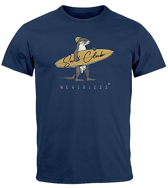 Neverless Print-Shirt Herren T-Shirt California Surfing günstig online kaufen