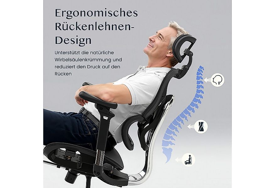 FLEXISPOT Bürostuhl ErgoX, Schreibtischstuhl Premium Ergonomischer (Rückenl günstig online kaufen