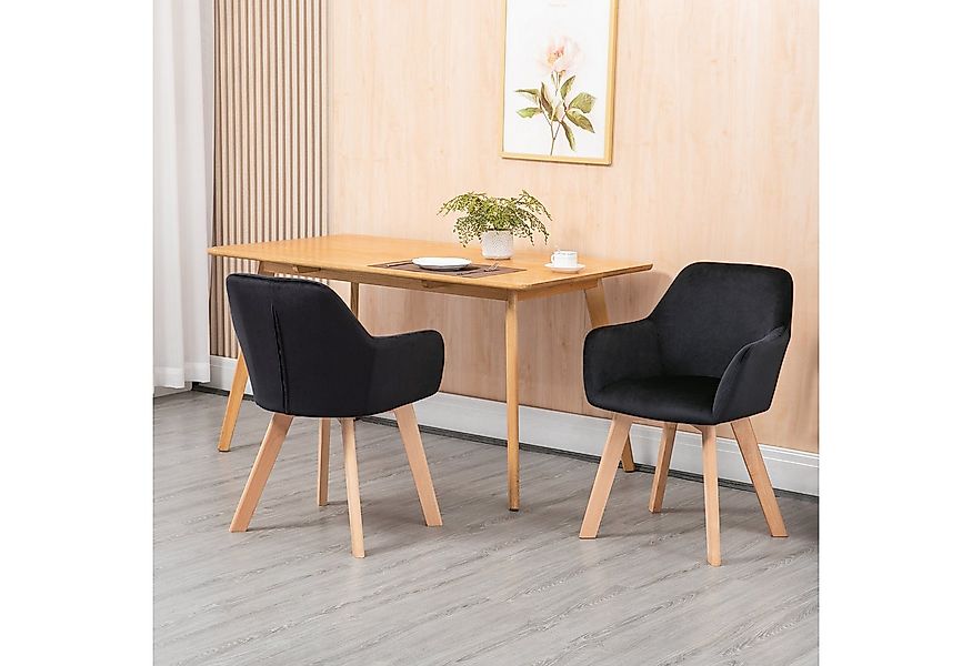 HOMCOM Esszimmerstuhl mit Armlehne, Rückenlehne, Polsterstühle mit Samtopti günstig online kaufen