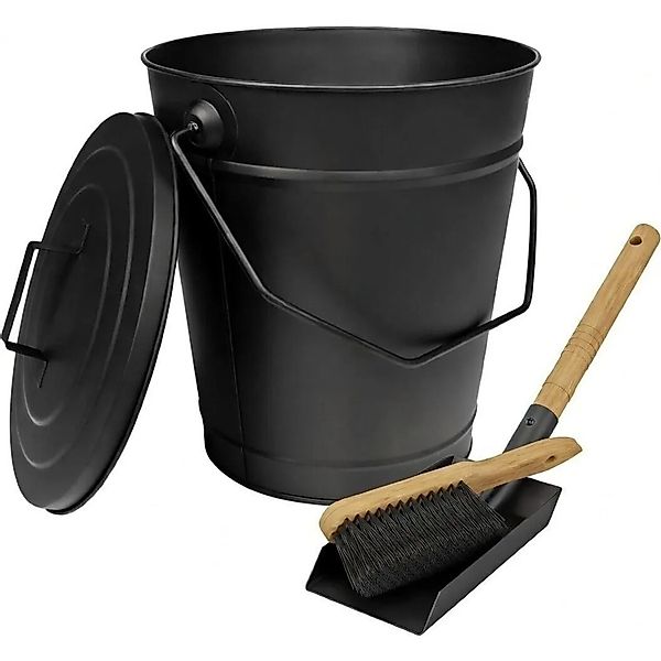 BLACK OAK Ascheeimer ETNA 14L mit Deckel, Schaufel und Handfeger – Aschebeh günstig online kaufen