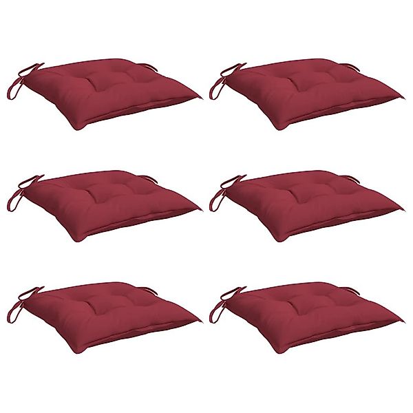vidaXL Sitzauflage Palettenkissen 6 Stk. Weinrot günstig online kaufen