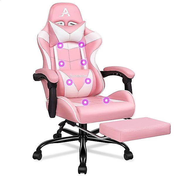 ALFORDSON Gaming-Stuhl mit Fußstütze, 8 Massagepunkten günstig online kaufen