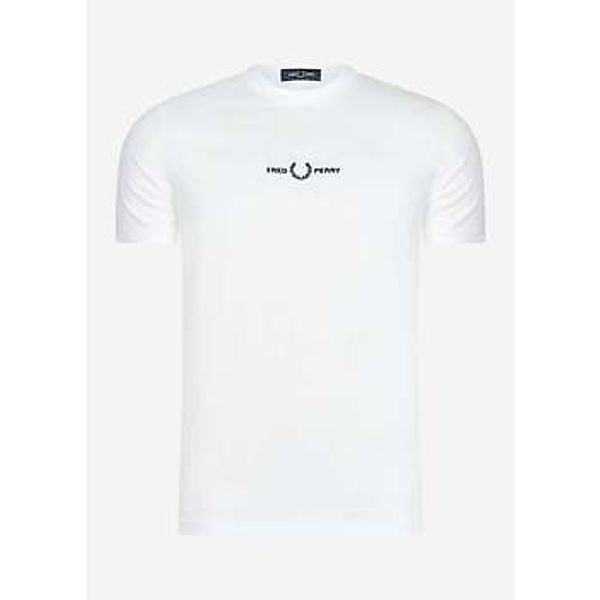 Fred Perry  T-Shirts & Poloshirts Embroidered t-shirt - white günstig online kaufen