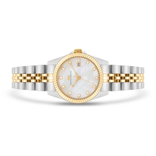Rhodenwald & Söhne Quarzuhr Cassina silber/gelbgold, günstig online kaufen
