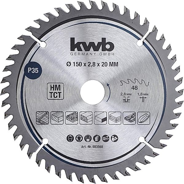 kwb Kreissägeblatt, Kreissägeblatt 150 x 20 günstig online kaufen