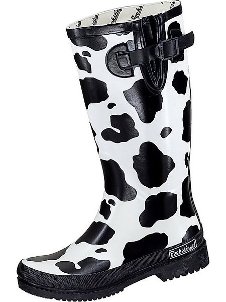 Bockstiegel Regenstiefel KUH schwarz/weiß Gummistiefel günstig online kaufen