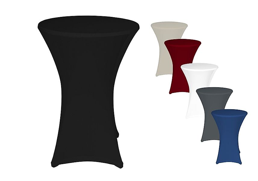 TexDeko Stehtischhusse Stretch Husse für Bistrotisch mit verstärkten Fußtas günstig online kaufen