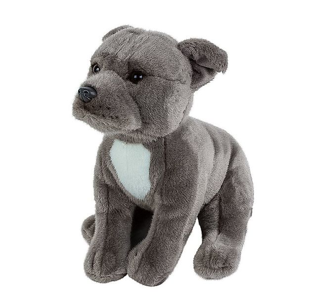 Teddys Rothenburg Kuscheltier Pitbull sitzend 30 cm grau Stofftier Hund Ame günstig online kaufen