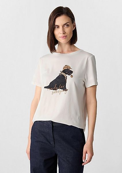 comma Kurzarmshirt T-Shirt T-Shirt im Relaxed Fit mit Frontprint, London günstig online kaufen