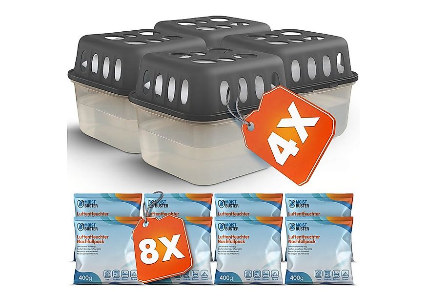 MoistBuster Luftentfeuchter ohne Strom, für 88 m³ Räume, Tank 0,6 l, 4x Ent günstig online kaufen