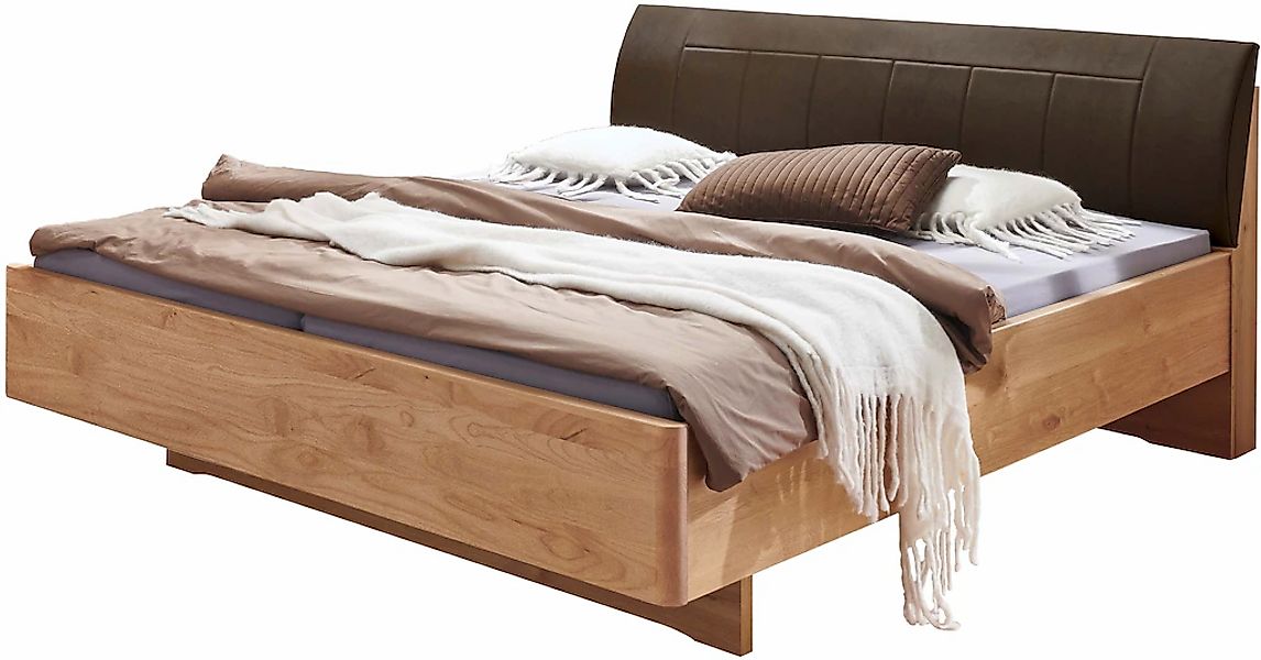 WIEMANN Holzbett "Cardiff, Bettgestell, Bettrahmen, teilmassiv, mit Polster günstig online kaufen
