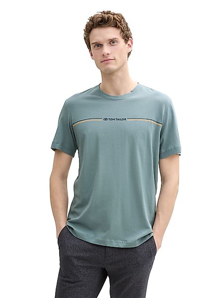 Tom Tailor Herren T-Shirt PRINTED CREWNECK - Regular Fit günstig online kaufen