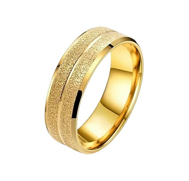 Taffstyle Fingerring Edelstahl Ring Matt Diamantiert sandgestrahlt mit Nut günstig online kaufen