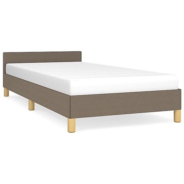 vidaXL Bettgestell mit Kopfteil Taupe 90x190 cm Stoff Modell 31376557 günstig online kaufen