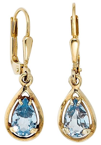 JOBO Paar Ohrhänger Tropfen-Ohrringe, 333 Gold mit synthetischen Spinellen günstig online kaufen