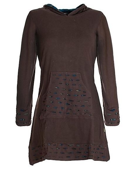 Vishes Midikleid Langarm-Shirtkleid Hoodie-Kleid mit Kapuze Übergangskleid, günstig online kaufen
