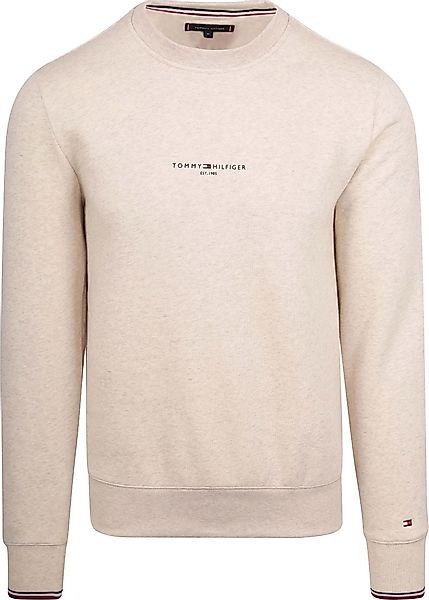 Tommy Hilfiger Sweater Logo Tipped Greige - Größe XL günstig online kaufen