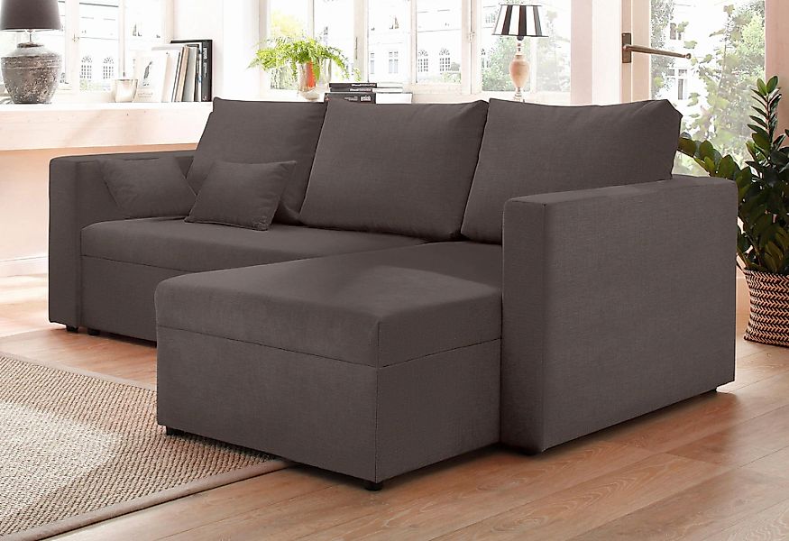 Home affaire Ecksofa "Pur L-Form", wahlweise mit Bettfunktion günstig online kaufen