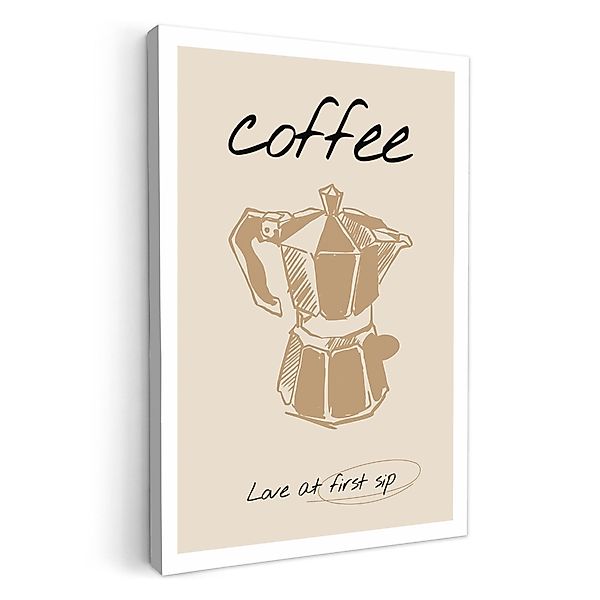 OneMillionCanvasses® Leinwandbild Kaffee - Zitat - günstig online kaufen