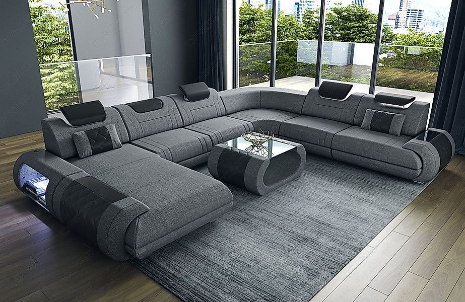 Sofa Dreams Wohnlandschaft Stoff Polsterstoff Sofa Rimini XXL H Struktursto günstig online kaufen