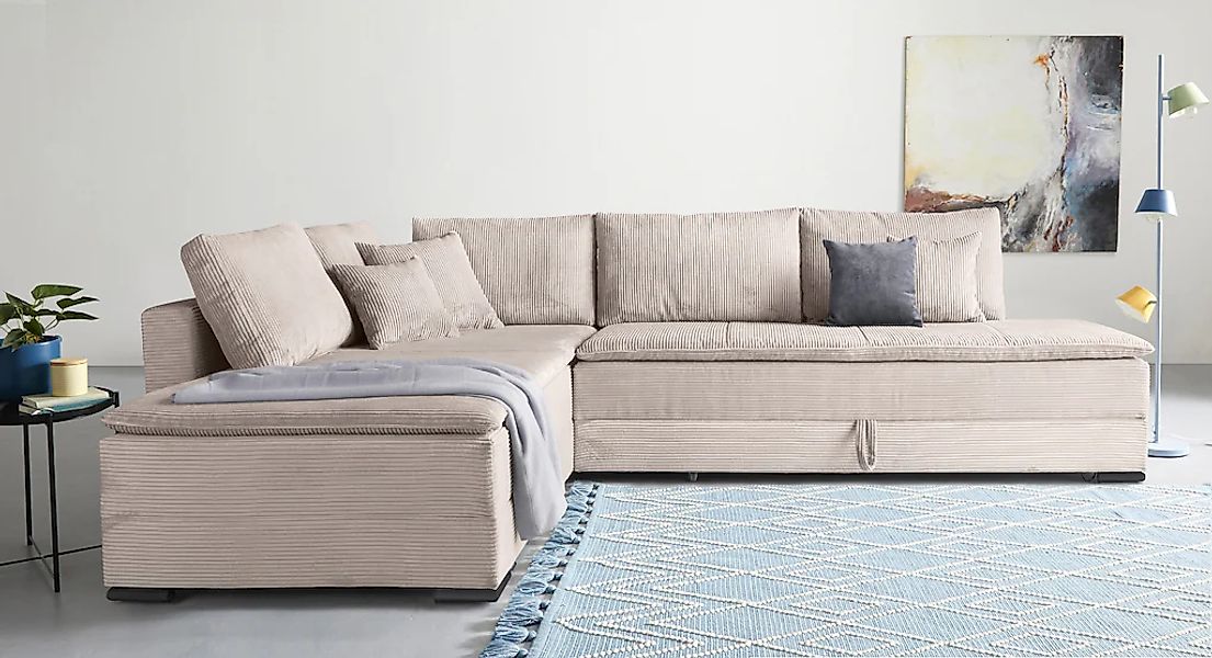 INOSIGN Ecksofa "Night & Day L-Form mit Dauer-Schlaffunktion, Cord-Bezug", günstig online kaufen