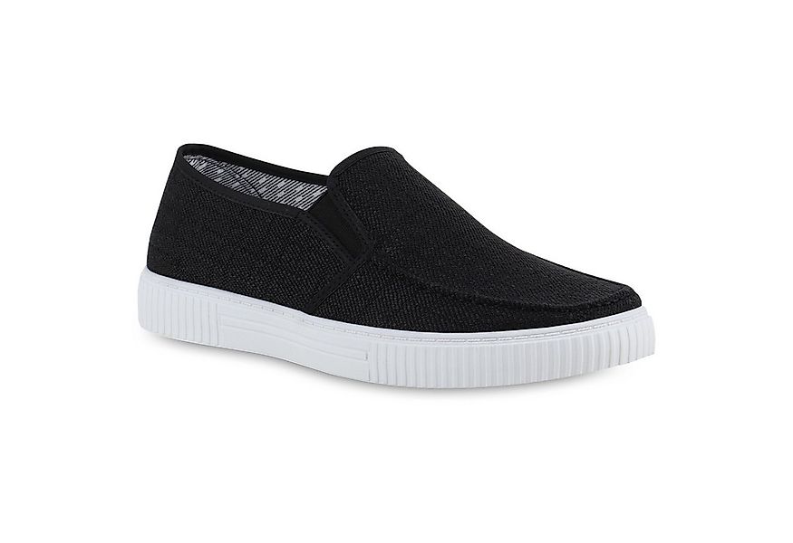 VAN HILL 841680 Slipper Herren Slip Ons Slippers Bequeme Basic Stoff Freize günstig online kaufen