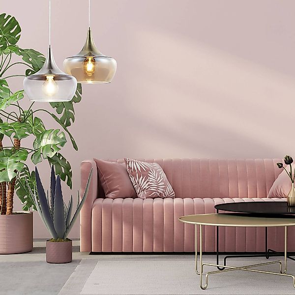 NOWA Hängeleuchte »AROLA« E27 2 Stk. Hängeleuchte, Hängeleuchte, Glas, Wohn günstig online kaufen