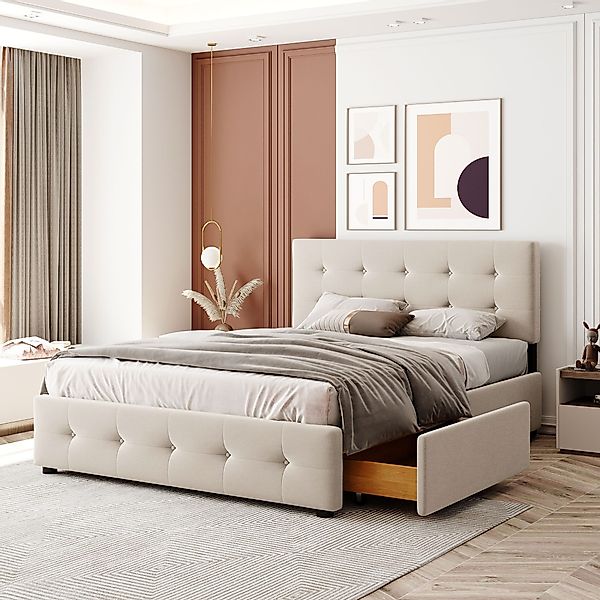 STILVORA Polsterbett 140×200 Bettgestell mit Matratze,Jugendbett günstig online kaufen