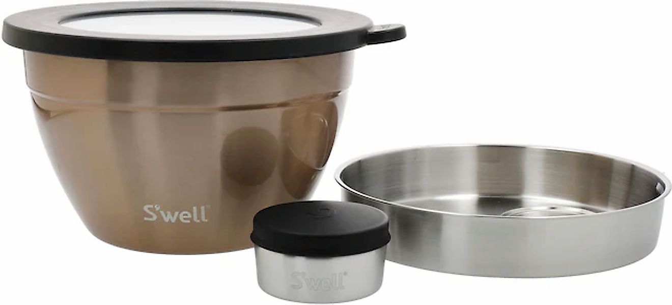 S'well Salatschüssel »S'well Calacatta Gold Salad Bowl Kit, 1.9L« 3 Stk. au günstig online kaufen