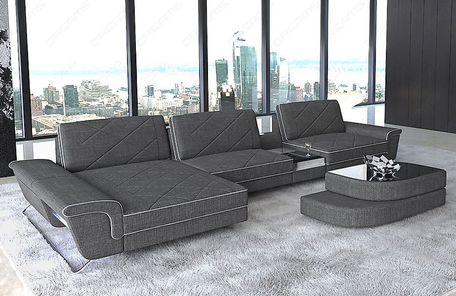 Sofa Dreams Ecksofa Polster Stoffsofa Couch Bari L Form Stoff Sofa, Webstof günstig online kaufen